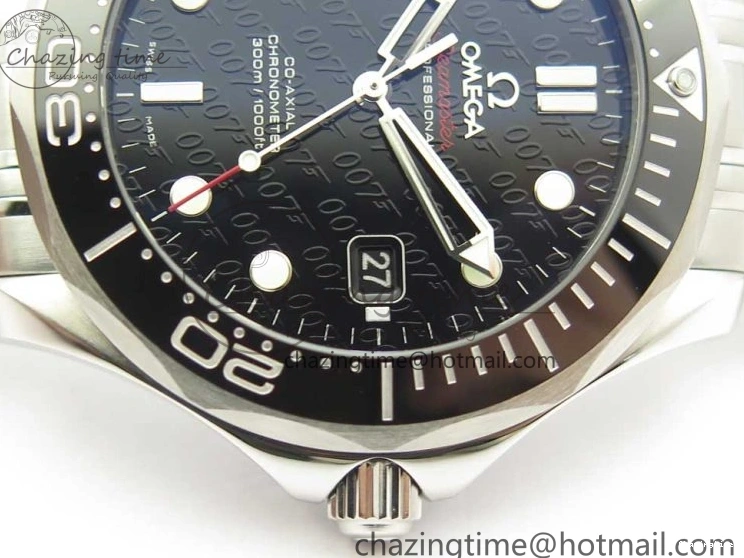 0510 Seamaster 300M Chronometer SS “007” Limited Edition OMF 1:1 Best Edition on SS Bracelet A2824 (Black Balance Wheel) V Seasonal 7952